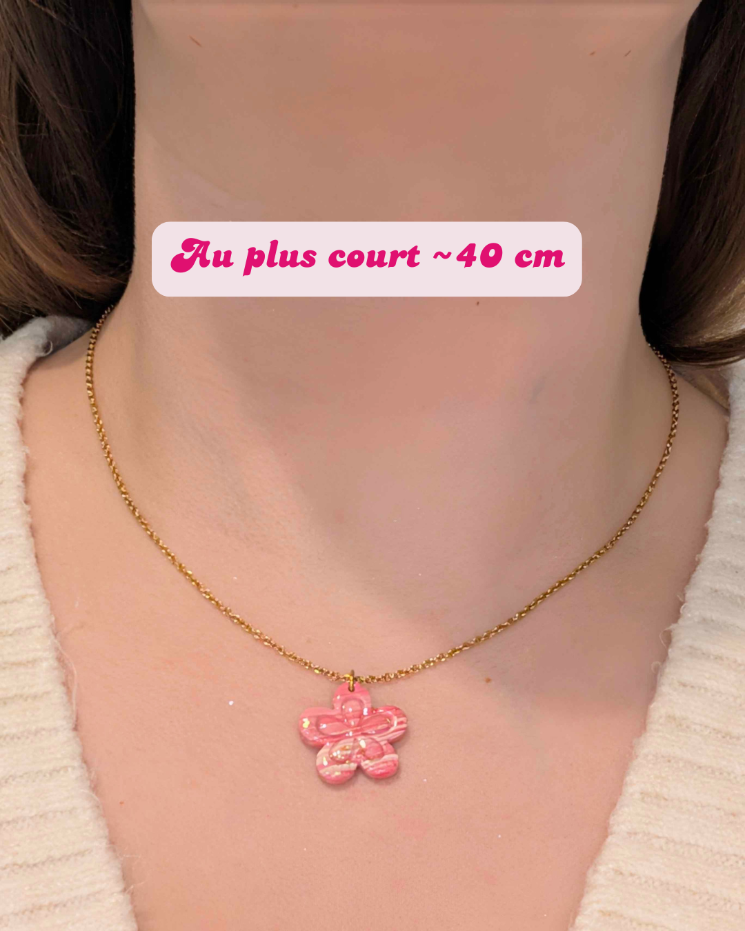 Collier - éclat rosé