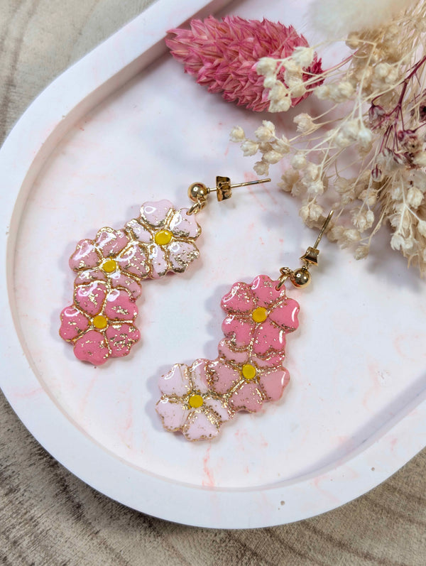 Boucles d’oreilles Fleurs Élégance