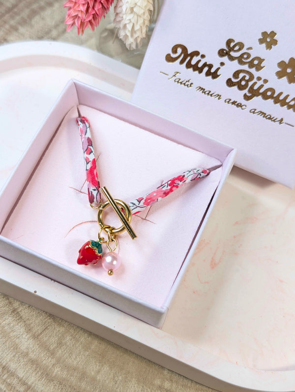 Bracelet liberty - Fraise