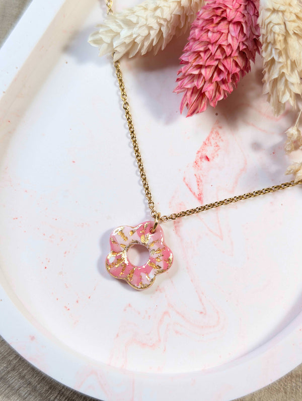 Collier - éclat rosé