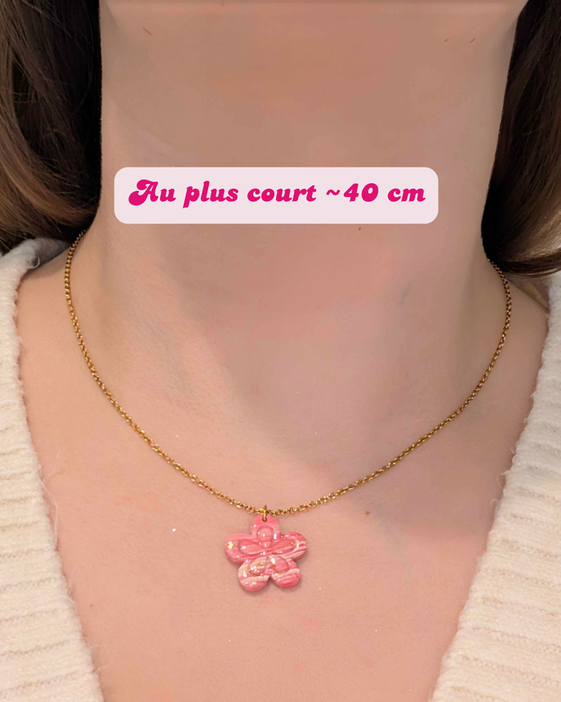 Collier - éclat rosé