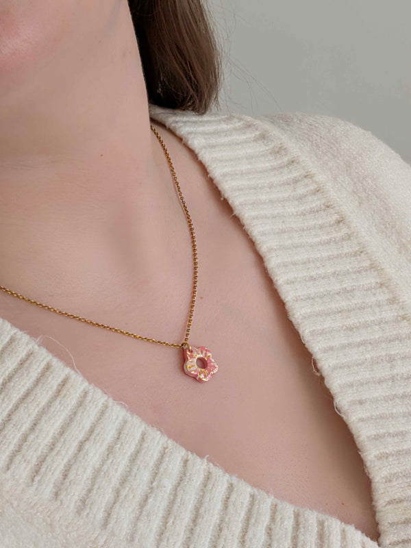 Collier - éclat rosé