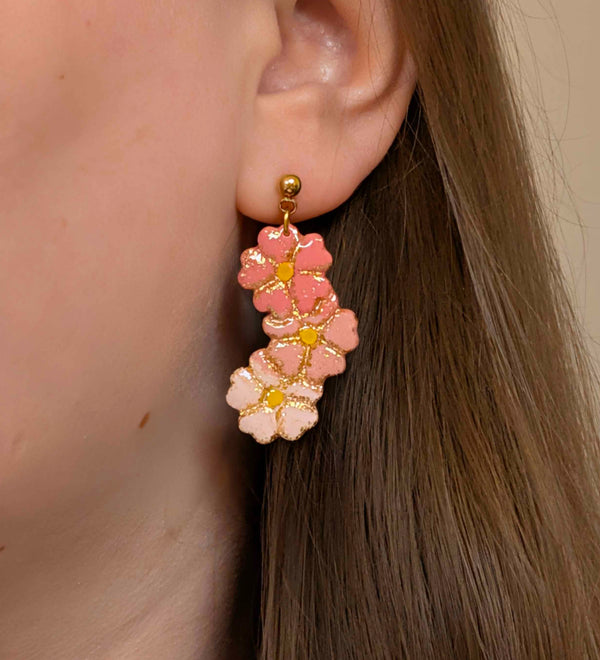 Boucles d’oreilles Fleurs Élégance