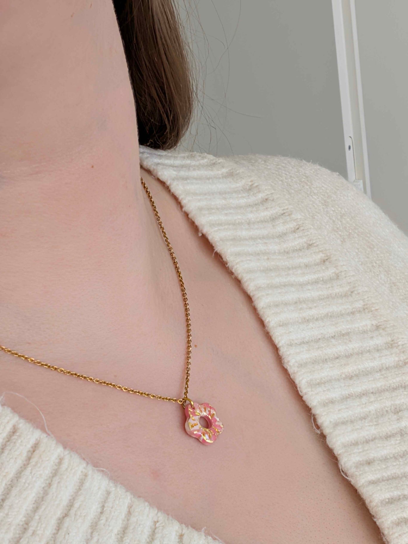 Collier - éclat rosé