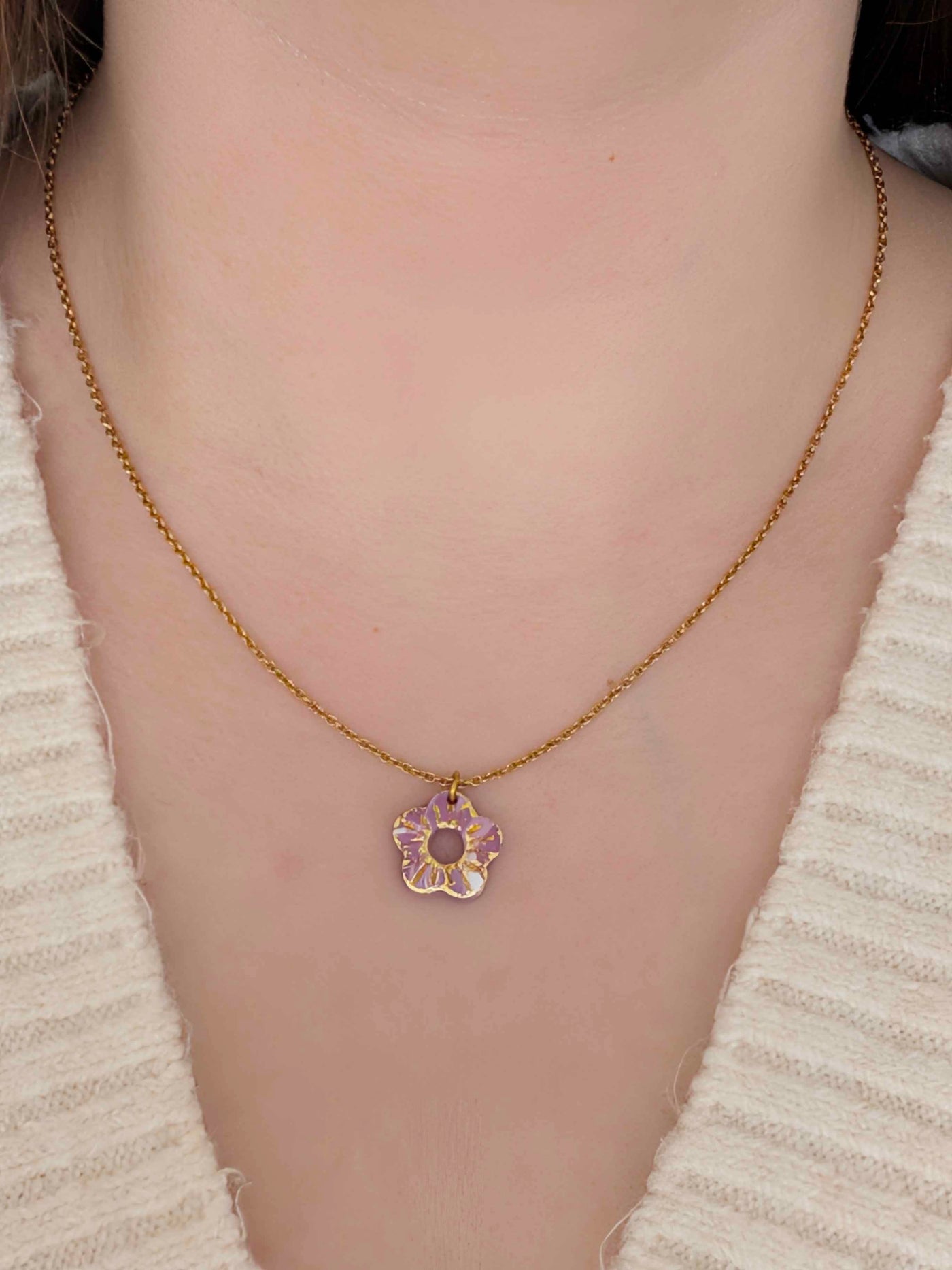 Collier - éclat violet